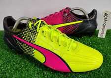 Zapatos de fútbol para hombre Puma EvoSPEED SL cuero II FG, amarillo solar/rosa, talla 11, usado segunda mano  Embacar hacia Argentina