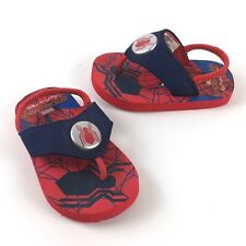 Usado, Sandalias para niños Spiderman talla 7/8 con correa al tobillo rojo azul claro segunda mano  Embacar hacia Argentina