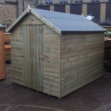 8x6 Pressure Treated Wooden Garden Shed Factory Seconds Fully T&G Tanalised Hut for sale  BRADFORD
