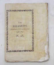 Usato, FRIZZI La salameide. Poemetto giocoso. 1825 (Gastronomia) usato  Vercelli