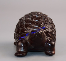 Usado, Estátua de tartaruga chinesa antiga de madeira de ébano esculpida à mão dinheiro comprar usado  Enviando para Brazil