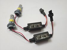 2X W21W 7440 Led Decoder Can Bus Hyper Flash Error Fix + 2X Amber LED Bulbs for sale  Shipping to South Africa