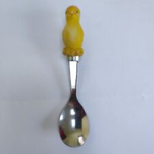 Colher de metal inox com colher de chá de galinha amarela ovos de páscoa vintage, usado comprar usado  Enviando para Brazil