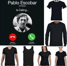 Pablo Escobar T-Shirt El Patron is Calling Funny Narcos TV Show Drug Cartel for sale  Shipping to South Africa