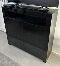 black gloss tv cabinet for sale  SNODLAND