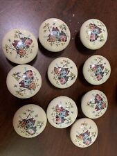 Lote de 10 perillas de gabinete boho vintage de porcelana hechas en Japón casas de playa, usado segunda mano  Embacar hacia Argentina