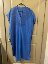 matta cotton silk blue long tunic dress sz XXL (item 15.7), begagnade till salu  Toimitus osoitteeseen Sweden