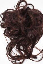 Messy Bun Hairpiece Scrunchie Updo Has Longer Tendrils Hanging Down Dark Auburn for sale  Shipping to South Africa