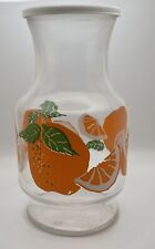 Jarra de jarra de jarra de jarra de botella de jugo naranja de vidrio 1987 48 oz con tapa vintage segunda mano  Embacar hacia Mexico