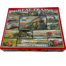 White Mountain Great Trains Jigsaw Puzzle 1000 Piece 2010 Railroad for sale  Shipping to South Africa