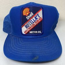 Vintage Shell Rotella T Óleo de Motor 15W-40 Blu Snapback Chapéu Caminhoneiro Mash Cap Patch, usado comprar usado  Enviando para Brazil