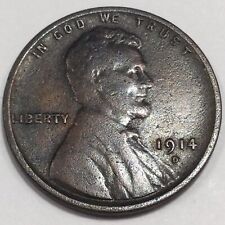 Hermosa moneda de centavo Lincoln Wheat 1914-D de alta calidad fecha rara segunda mano  Embacar hacia Argentina
