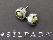 SILPADA Sterling Silver & Brass CHUNKY POST Earrings~P0409~RARE & RETIRED! for sale  Shipping to Canada