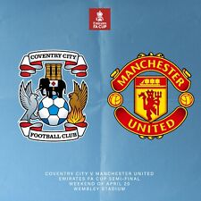 Programa de semifinales Coventry v Manchester Man United FA CUP 21/4/24 ¡PRE-ORDEN! segunda mano  Embacar hacia Argentina