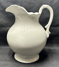 Antique English Ironstone White Pitcher Jug Basin Mellor & Co. 11" EXC. for sale  Shipping to South Africa