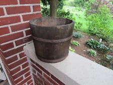 VINTAGE WOODEN MAPLE SYRUP BUCKET WOOD PRIMITIVE FARM DECOR EARLY  for sale  Shipping to Canada