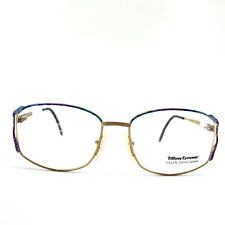 Vintage Tiffany Eyeglasses Helen 036 Square Gold Full Rim Frame 56[]17 140 mm for sale  Shipping to South Africa