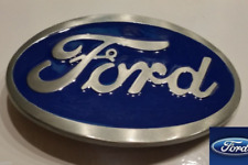 Ford Belt Buckle , Blue Enamel Fill Pewter Finish for sale  Shipping to South Africa
