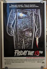 1980 Friday The 13th Film Movie Paramount One Sheet Pôster 40 x 27 comprar usado  Enviando para Brazil