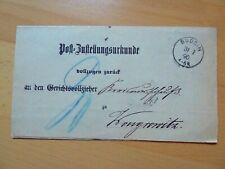 Post zustellungsurkunde 1890 gebraucht kaufen  Deutschland