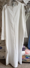 TEEN/ADULT SERVER ALB WHITE CASSOCK AGE 17 57" L CHAGALL DESIGN LTD ZIP FRONT 1 for sale  Shipping to South Africa