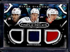 Jack Quinn and Luke Hughes 2023-24 Upper Deck Black Diamond Mine Triple Jersey, used for sale  Shipping to South Africa