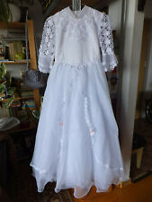 Vintage Communion Dress ADRIA white dress for girl 140 ball gown photo session, używany na sprzedaż  PL