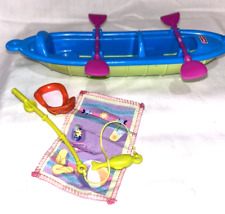 Fisher Price Loving Family Casa de Bonecas CAIAQUE AZUL CANOA BARCO REMO vara de pesca comprar usado  Enviando para Brazil