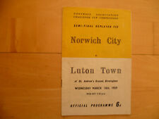 Norwich city luton for sale  EPPING