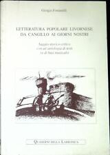 Letteratura popolare livornese usato  Italia