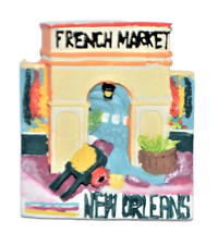 Usado, Ímã de geladeira vintage mercado francês Nova Orleans Louisiana comprar usado  Enviando para Brazil
