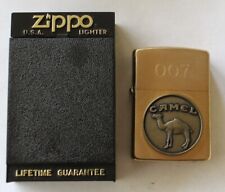 1992 Camel Medallion Zippo Lighter Brass 007 Initials Unfired Joe Camel 1932 for sale  Springfield
