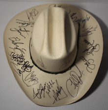 CHAPÉU DE COWBOY ASSINADO MÚSICA COUNTRY CHARLIE DANIELS CLAY WALKER COLT FORD 22 AUTOS comprar usado  Enviando para Brazil