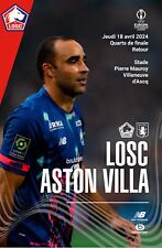 Usado, Programme Lille France v Aston Villa 2024 Europa Conference League. Edição de fã comprar usado  Enviando para Brazil