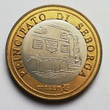 Moneta Bimetallica da 1/2 MEZZO LUIGINO Principato di SEBORGA - Giorgio I - 1995 usato  Italia