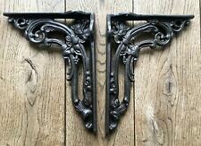 Used, A pair of cast iron Victorian style foliage shelf brackets shelving cistern for sale  Shipping to Ireland