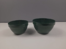2 x Green Pudding Basins - Unbranded - 15 & 17.5 cm Diameters for sale  Shipping to South Africa