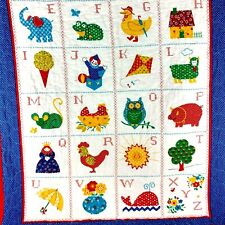 Cobertor de bebê edredom colcha vermelho branco azul algodão 44 x 34 ABC alfabeto Polkadot, usado comprar usado  Enviando para Brazil