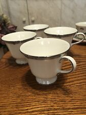 WEDGWOOD AMHERST PLATINUM VICTORIA SHAPE CUPS SET OF FOUR  for sale  Shipping to Canada