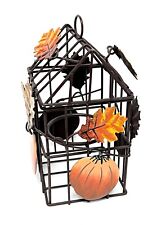 Decoração para casa gaiola para pássaros suporte de vela votivo fio metal folhas de outono abóbora pendurada comprar usado  Enviando para Brazil