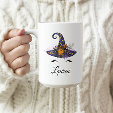 Nombre Personalizado Bruja Floral Taza para Mujeres Niñas - Nombre Personalizado Floral Taza Regalo segunda mano  Embacar hacia Argentina