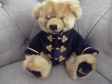 12 inch  HARRODS TEDDY BEAR WEARING VELVET JACKET for sale  Shipping to South Africa