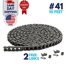 #41 Roller Chain 10 Feet with 2 Connecting Links, used for sale  Shipping to South Africa