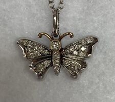 Diamond butterfly necklace for sale  West Haven