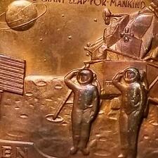 NASA Program APOLLO XI Medal token dated " 1960 " ERROR Men on Moon Armstrong for sale  Alexander