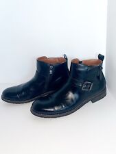 Ferro Aldo Botas Dalton Masculinas Tornozelo Preto Fivela Motocicleta Zíper Western Tamanho 10 comprar usado  Enviando para Brazil