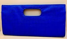 Bolsa de mão Giannini azul royal couro forro roxo e lados verdes comprar usado  Enviando para Brazil