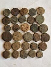 015.Lote de 30 monedas de bronce romanas antiguas, sin limpiar 30gr segunda mano  Embacar hacia Mexico