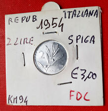 Usato, 2 Lire 1954 Ulivo KM#94 Repubblica Italiana 1951 - 2001 FDC da Serie Divisionale usato  Montesilvano