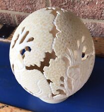 OSTRICH EGG SHELL HAND CARVED AFRICAN Elephant ART SIGNED Albert Ngwaru for sale  Shipping to South Africa